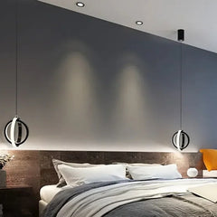 Lampara led colgante moderna diseño creativo en color dorado