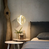 Lampara led colgante moderna diseño creativo en color dorado