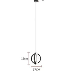 Lampara led colgante moderna diseño creativo en color dorado
