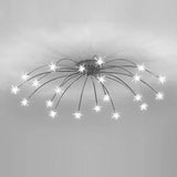Lámpara de techo Sputnik moderna de metal con LED para salón