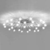 Lámpara de techo Sputnik moderna de metal con LED para salón