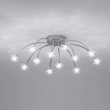 Lámpara de techo Sputnik moderna de metal con LED para salón