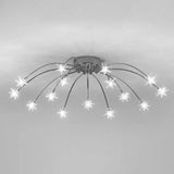 Lámpara de techo Sputnik moderna de metal con LED para salón