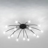 Lámpara de techo Sputnik moderna de metal con LED para salón