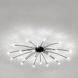 Lámpara de techo Sputnik moderna de metal con LED para salón