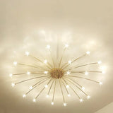 Lámpara de techo Sputnik moderna de metal con LED para salón
