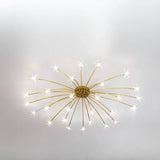 Lámpara de techo Sputnik moderna de metal con LED para salón