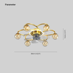 Ventiladores de techo con luz para dormitorio estilo nórdico LED