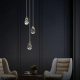 Lámpara colgante bola cristal modernas para sala elegante
