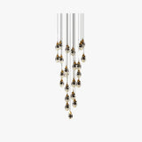 Lámpara colgante bola cristal modernas para sala elegante