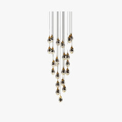 Lámparas de techo bola cristal modernas para sala elegante
