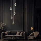 Lámpara colgante bola cristal modernas para sala elegante