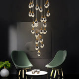 Lámpara colgante bola cristal modernas para sala elegante
