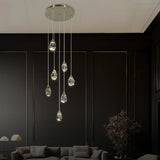 Lámpara colgante bola cristal modernas para sala elegante