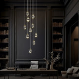 Lámpara colgante bola cristal modernas para sala elegante
