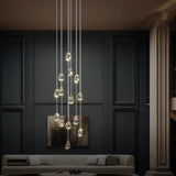 Lámpara colgante bola cristal modernas para sala elegante