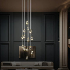 Lámparas de techo bola cristal modernas para sala elegante