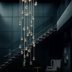 Lámparas de techo bola cristal modernas para sala elegante