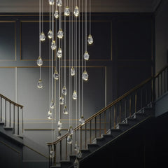 Lámparas de techo bola cristal modernas para sala elegante