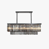 Lampara araña de cristal moderna negra LED regulable