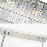Lámpara araña de cristal diseño elegante rectangular de lujo para comedor