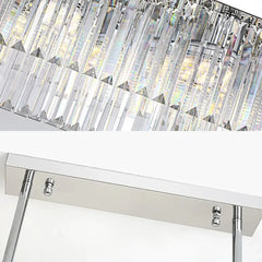 Araña de cristal diseño elegante rectangular de lujo para comedor