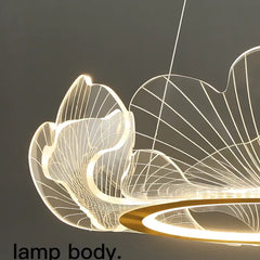 Lámpara colgante LED en forma de hoja de loto moderna