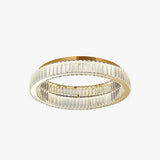 Lámpara de Techo LED Moderna de Cristal con Diseño de Anillo para Salón