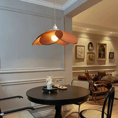 Lamparas colgantes para dormitorio diseño vintage con pétalos de tela