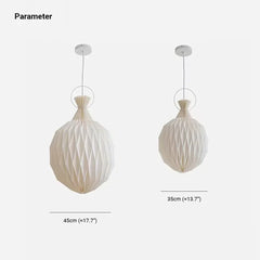 Lámpara colgante blanco diseño creativo esférico de papel para salón
