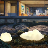 Farolas exteriores de jardin pie LED forma nube