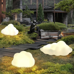 Farolas exteriores de jardin pie LED forma nube