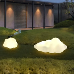 Farolas exteriores de jardin pie LED forma nube