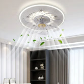 Ventilador de techo blanco con luz diseño moderno nordico