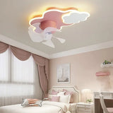 Ventilador de techo infantil con luz moderno y protección ocular