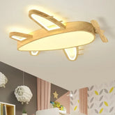 Plafon de led techo para habitación infantil avión madera