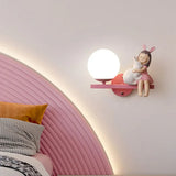 Apliques de luz para dormitorio juvenil diseño en forma de niña