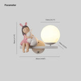 Apliques de luz para dormitorio juvenil diseño en forma de niña