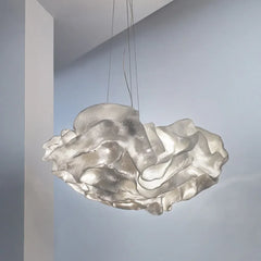 Lámpara de diseño colgante LED en metal con forma floral para salón