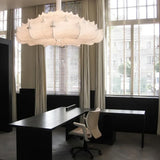 Lamparas blancas colgantes estilo vintage lotus comedor