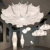 Lamparas blancas colgantes estilo vintage lotus comedor