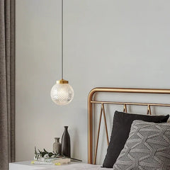 Lamparas de techo redondas de cristal para dormitorio moderno