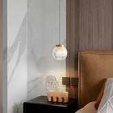 Lamparas de techo redondas de cristal para dormitorio moderno