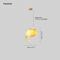 Techo lamparas de madera colgantes diseño moderno en forma de caracol