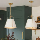 Lámpara colgante de tela para salón de estilo moderno