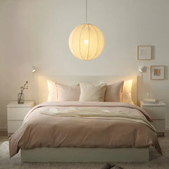 lámpara colgante de linterna de tela en forma de esfera