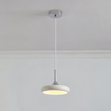 Lámpara Colgante Plato Moderna LED Beige con Altura Regulable para Comedor