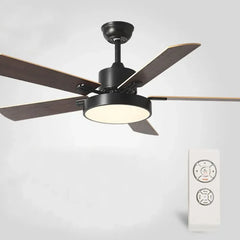 Ventilador de techo motor DC con luz LED para salón moderno