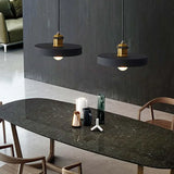 Luces comedor techo colgante de diseño negro mate