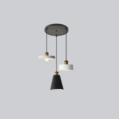 Luces comedor techo colgante de diseño negro mate